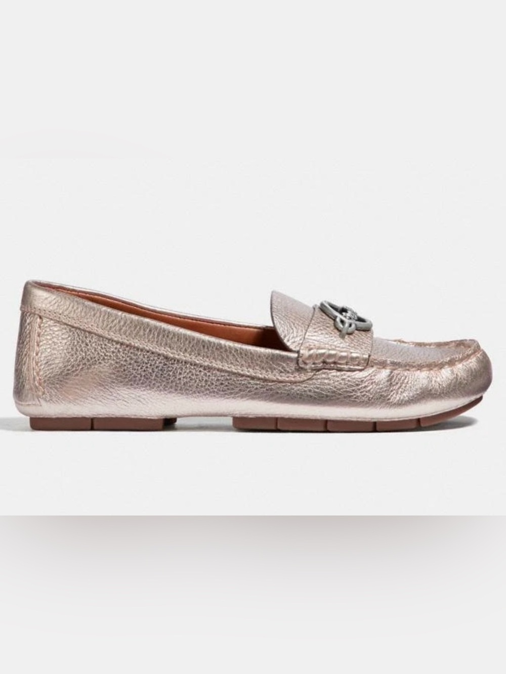 NEW! $195 COACH Margot Loafer Slip On Leather Shoes Flats FG2955 Size 8